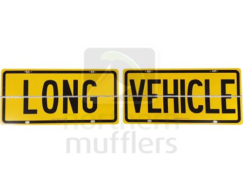 Hinged Long Vehicle Metal Sign 2 Piece